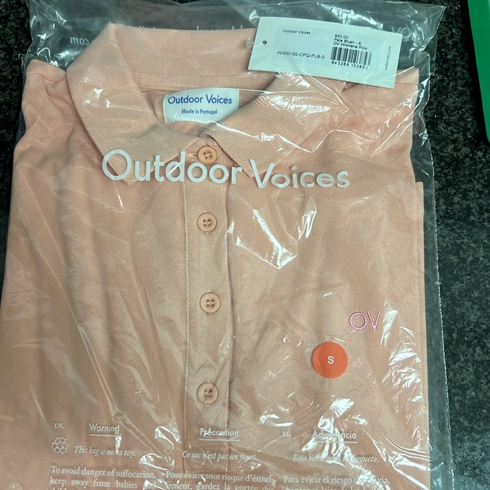 Outdoor voices blush pink crop top